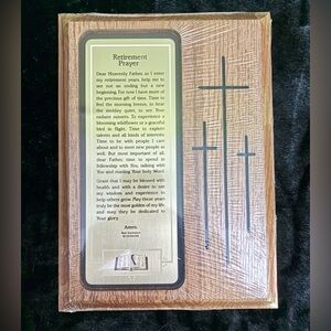 🏆🆕🏆 Sid Dickens Brown and Gold Retirement Prayer Plaque